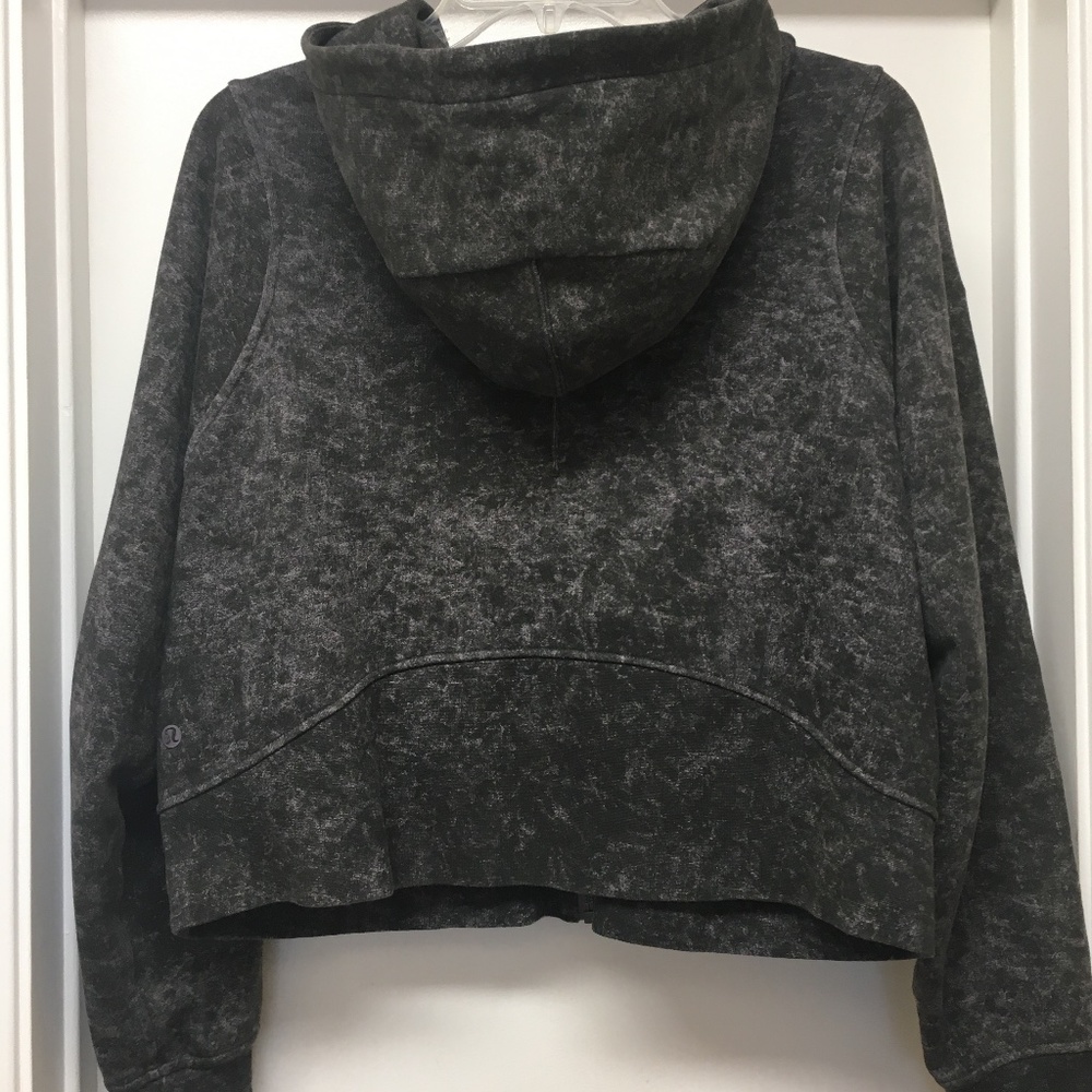 Lululemon Cotton French Terry Zip Hoodie Denim Wash Lavender Black EUC - Picture 9 of 12